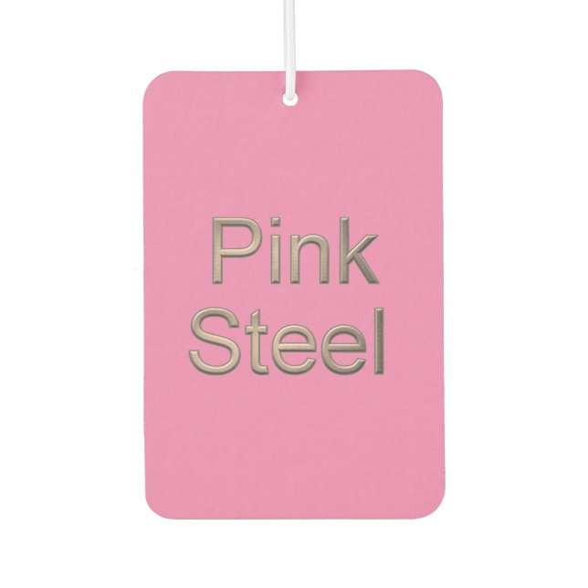 Pink Steel pink car air freshener (Front)