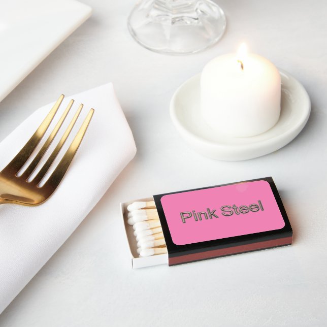 Pink Steel pink matchboxes (Insitu)