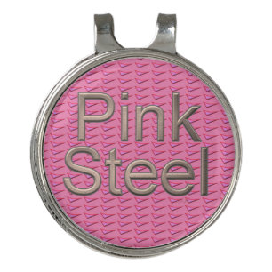 Pink Steel w name hat clip