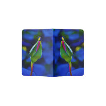 Pink Stemmed Rosebud passport holder