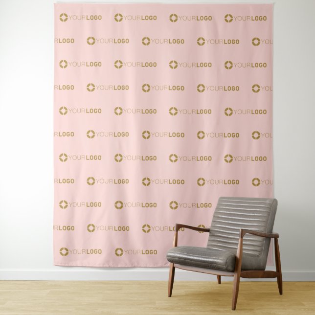 Pink Step & Repeat Logo Business Event Backdrop (In Situ)