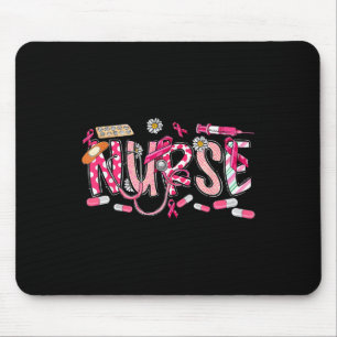 Pink Stethoscope Nurse Medical Breast Cancer Aware Mouse Pad