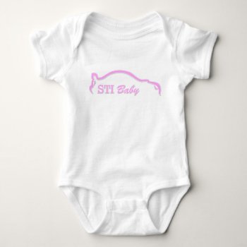 Pink Sti Baby Logo Baby Bodysuit by AV_Designs at Zazzle