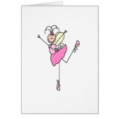 Pink Stick Ballerina Three Card (Front)