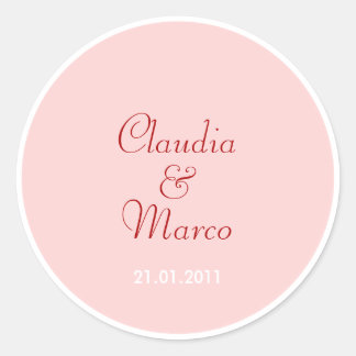 Pink stickers for guest gifts etc. invitation