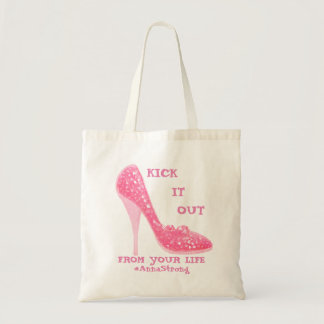 Pink Stiletto Diamonds Shoe Breast Cancer Advocate Tote Bag