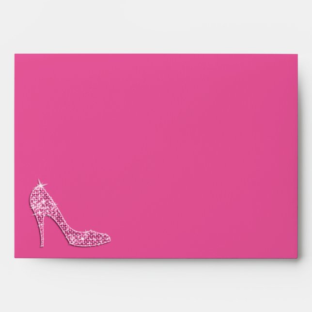 Pink Stiletto Shoe Envelope (Front)