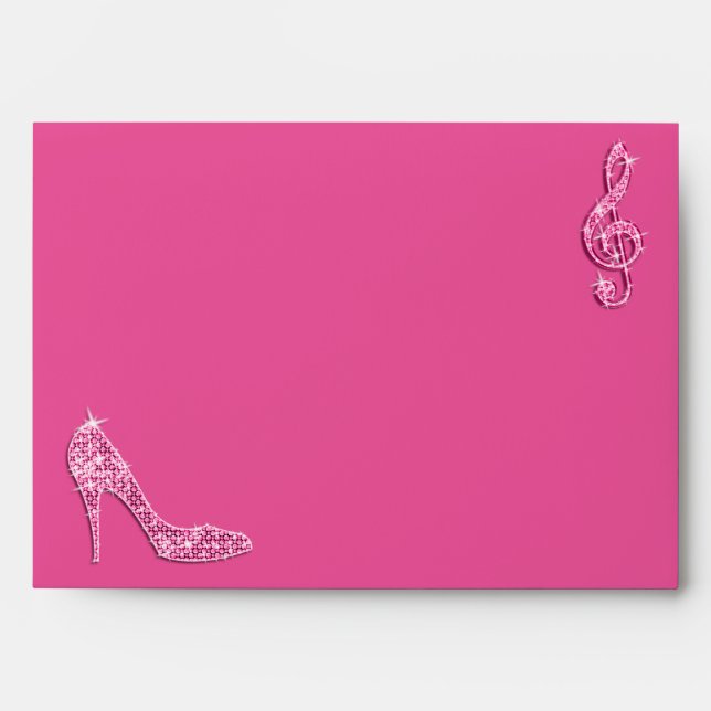 Pink Stiletto Shoe & Music Envelope (Front)