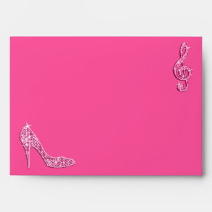 Pink Stiletto Shoe & Music Envelope