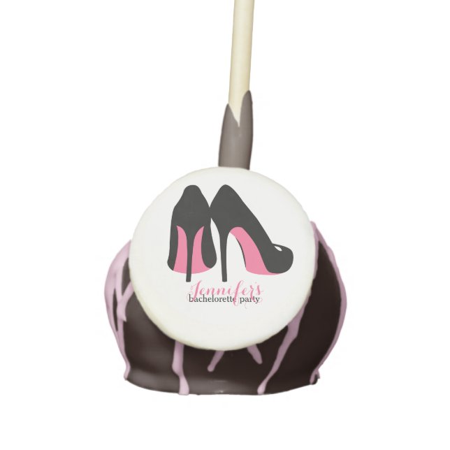 Pink Stilettos Girls Night Out Bachelorette Party Cake Pops (Front)