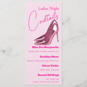 Pink Stilettos Ladies Night Cocktail Party Menu