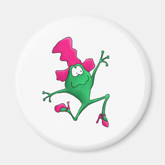 Pink Stilletto Happy Frog Magnet