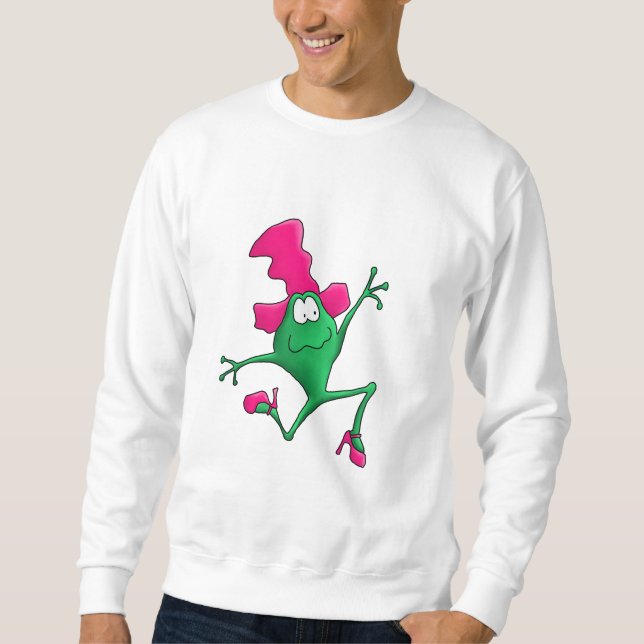Pink Stilletto Happy Frog Sweatshirt (Front)