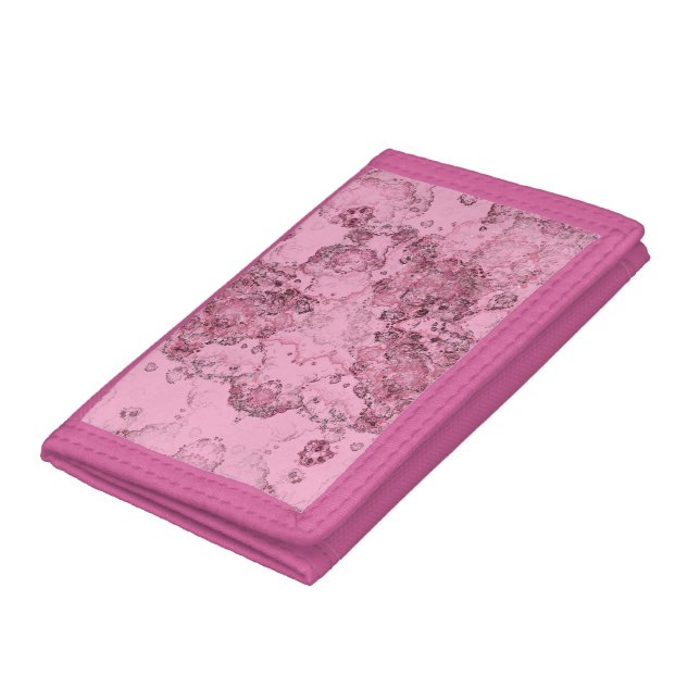 Pink Stone Abstract  Trifold Wallet (Bottom)