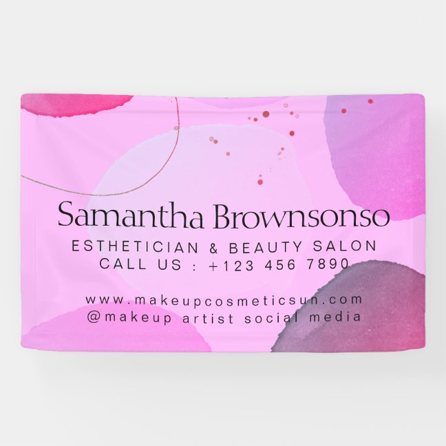 Pink Stone Neutral Earth Tone Esthetician Banner