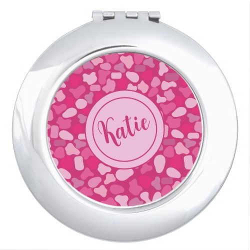 Pink Stone Pattern_ Compact Mirror