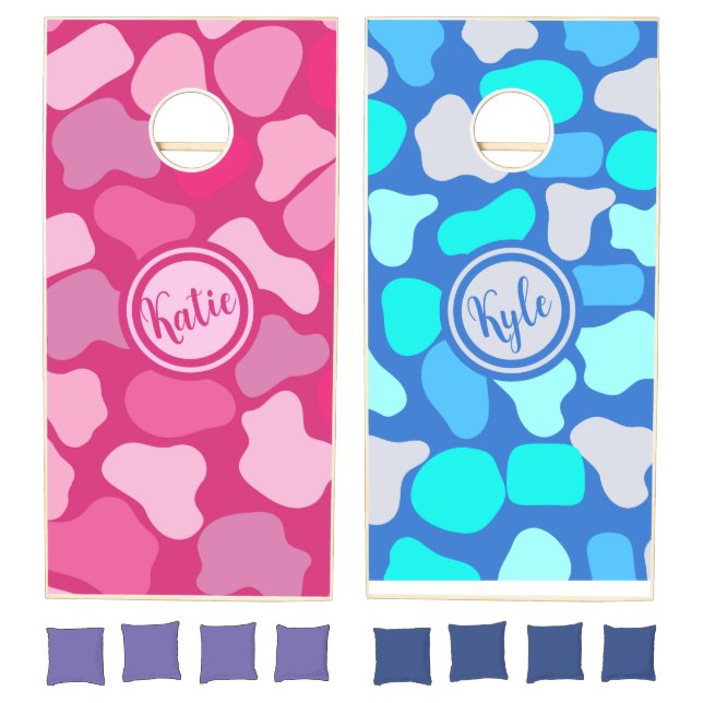 Pink Stone Pattern- Cornhole Set (Set)