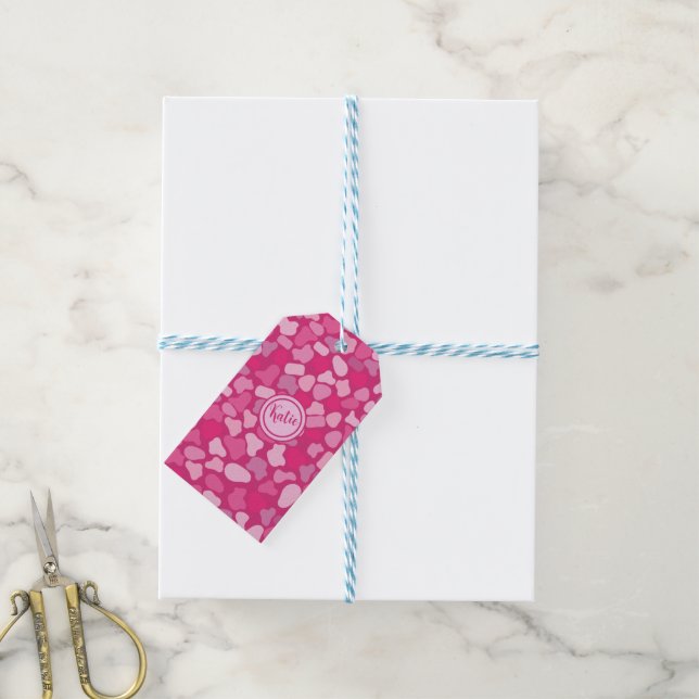 Pink Stone Pattern- Gift Tags (With Twine)