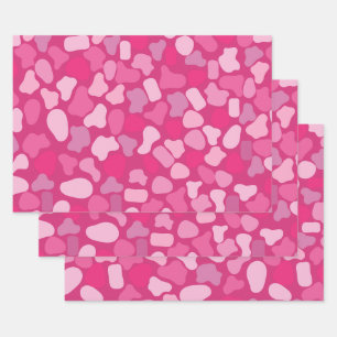 Pink Stone Pattern- Wrapping Paper Sheets