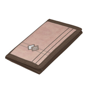 Pink stone trifold wallet