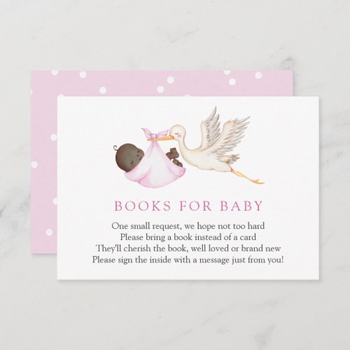 Pink Stork Books for Baby insert card