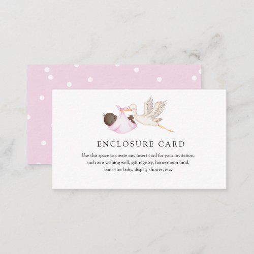 Pink Stork Custom Enclosure Card