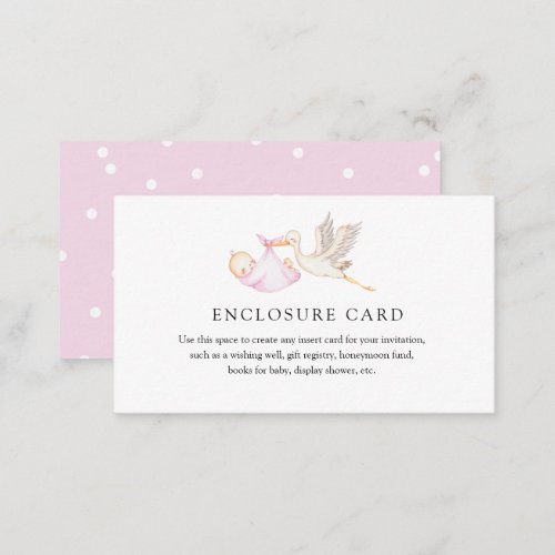 Pink Stork Custom Enclosure Card