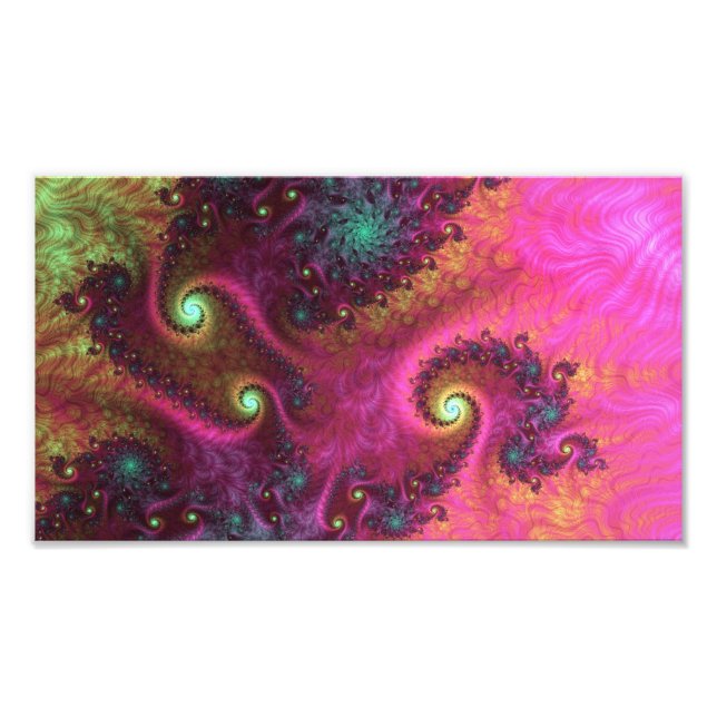 Pink Storm Abstract Art Photo Print (Front)