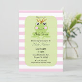 Pink Storybook Fairy Tale Frog Prince Baby Shower Invitation (Standing Front)