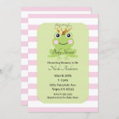 Pink Storybook Fairy Tale Frog Prince Baby Shower Invitation (Front/Back)
