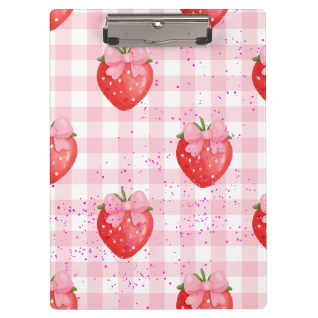 PINK STRAWBERRIES CLIPBOARD (Front)