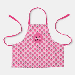 Pink Strawberries, cute customized girls  Apron