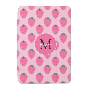 Pink Strawberries, cute customized iPad Mini Cover