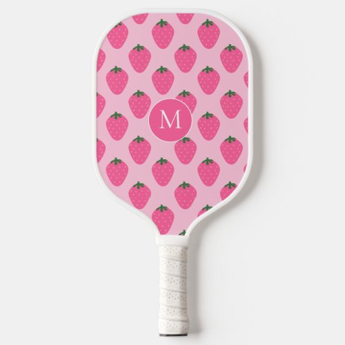 Pink Strawberries cute customized Pickleball Paddle