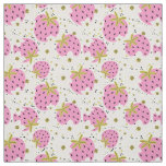 Pink Strawberries Fabric