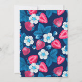 Pink strawberries on blue (Front)