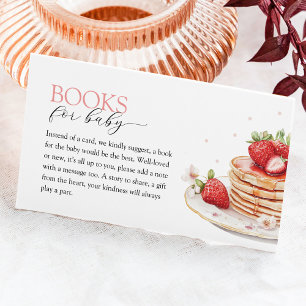 Pink Strawberry Baby Brunch Books for Baby Enclosure Card