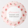 Pink Strawberry Birthday Party Balloon