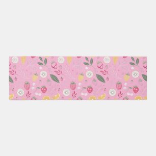 "Pink Strawberry Citrus Runner Rug – Long Hallway