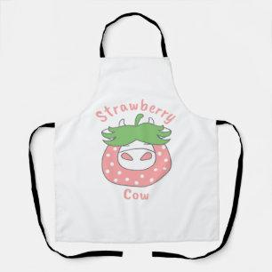 Pink Strawberry Cow Classic T-Shirt Apron