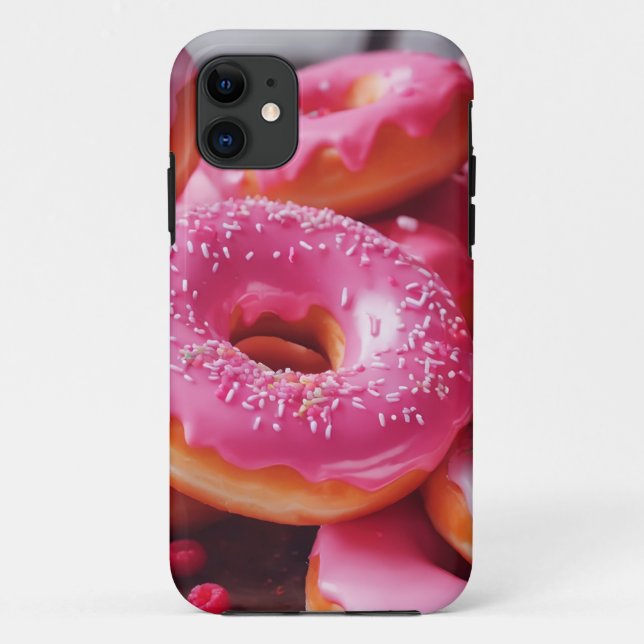 Pink Strawberry Donuts Case-Mate iPhone Case (Back)