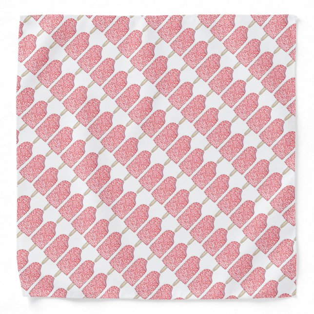 Pink Strawberry Eclair Ice Cream Popsicle Bandana (Front)