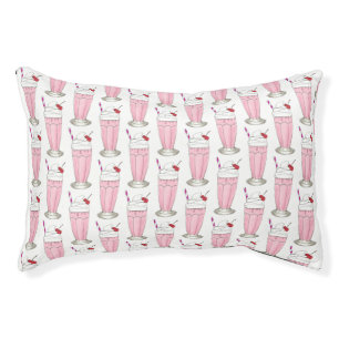 Pink Strawberry Ice Cream Shake Milkshake Dessert Pet Bed