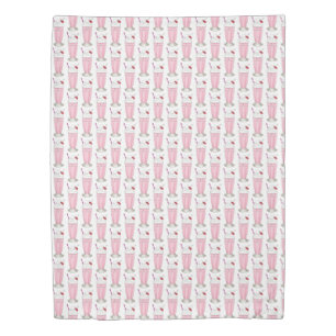 Pink Strawberry Ice Cream Shoppe Milkshake Dessert Duvet Cover