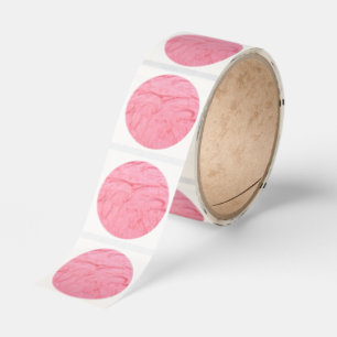 Pink Strawberry Ice Cream Texture Classic Round Sticker