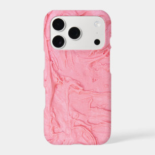Pink Strawberry Ice Cream Texture iPhone 17 Pro Case
