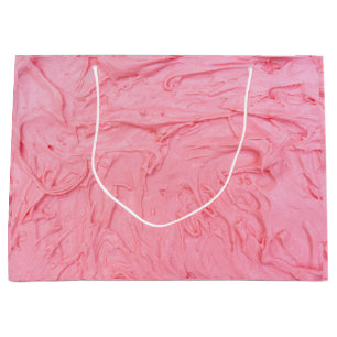 Pink Strawberry Ice Cream Texture Large Gift Bag