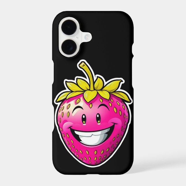 Pink Strawberry  Iphone Case (Back)