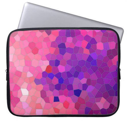 Pink Strawberry Mosaic Pattern Laptop Sleeve