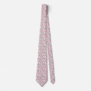 pink strawberry neck tie